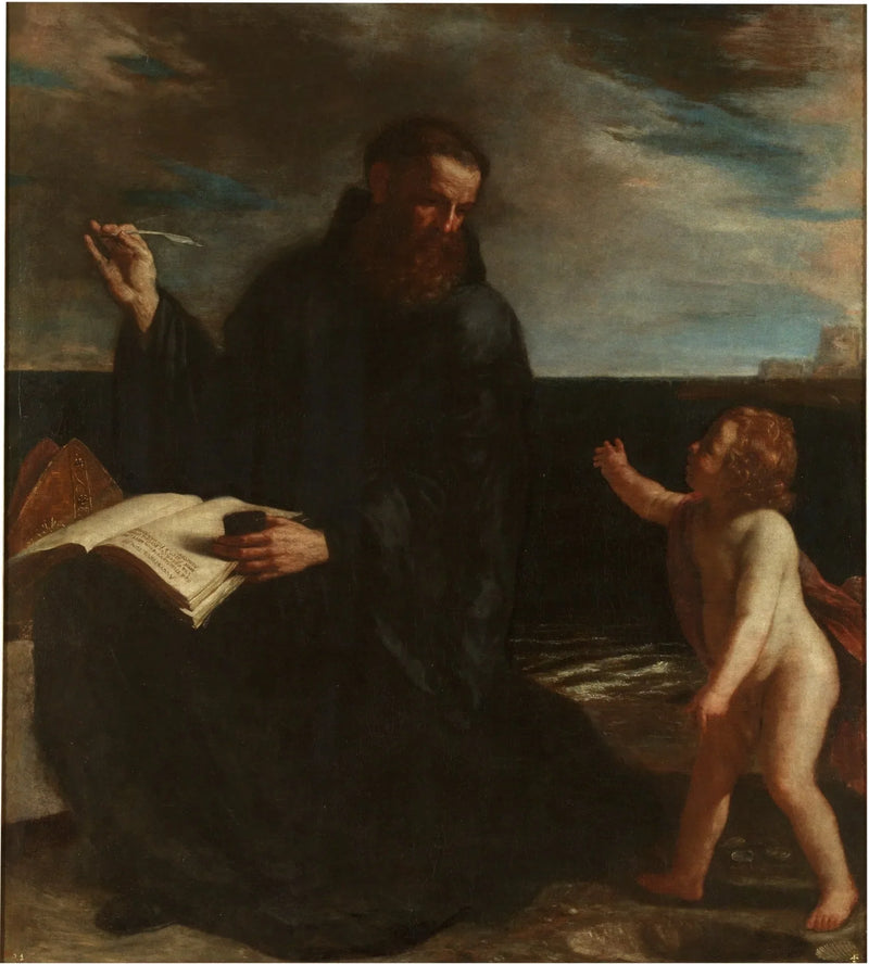 San Agustín meditando sobre la Trinidad - Guercino
