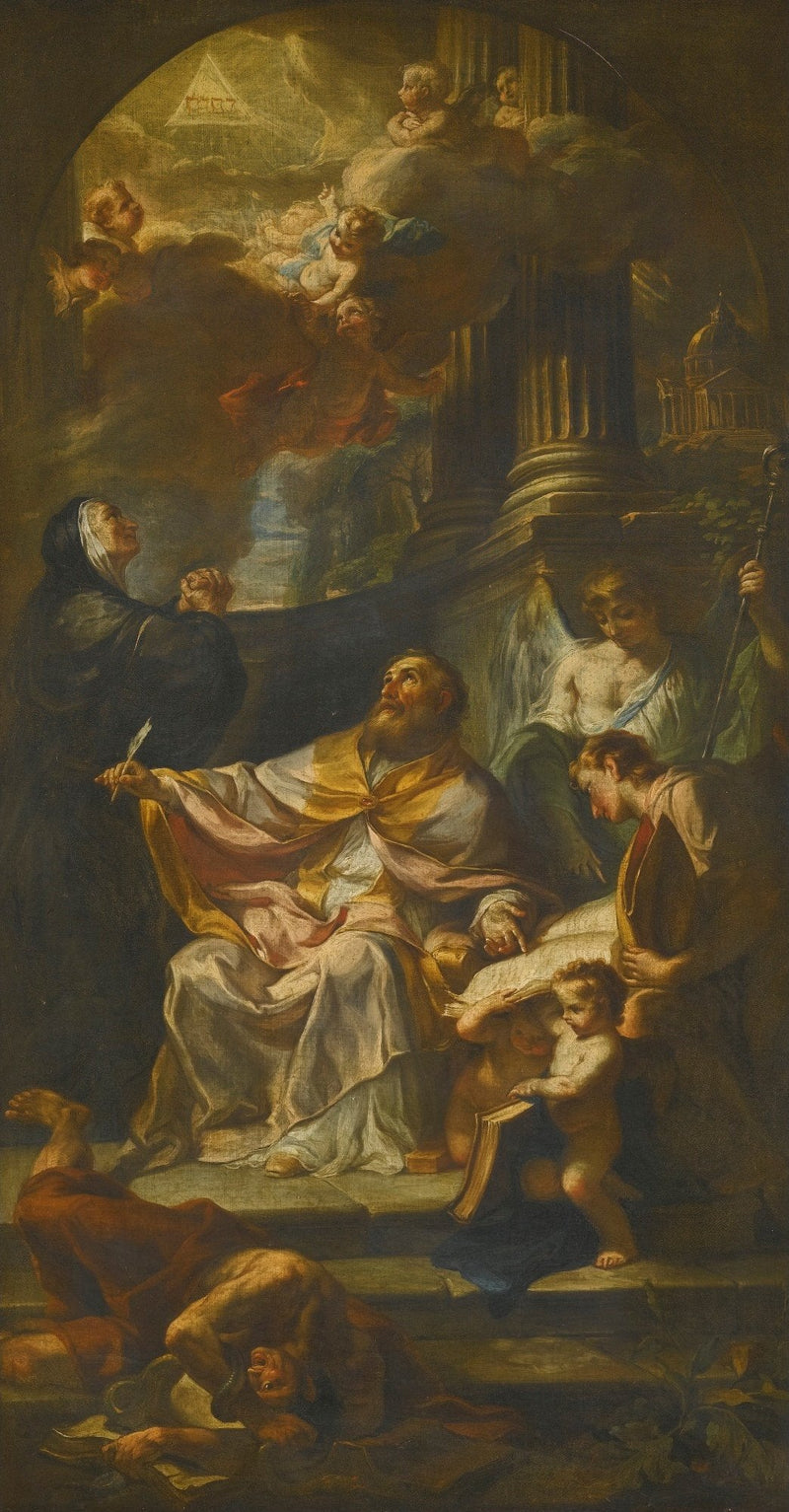 Santo Agustín triunfante sobre la herejía - Francesco Solimena