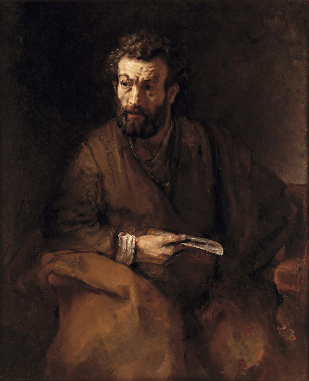 Saint-Barthélemy - Rembrandt image 1 copie peinte à la main à l’huile