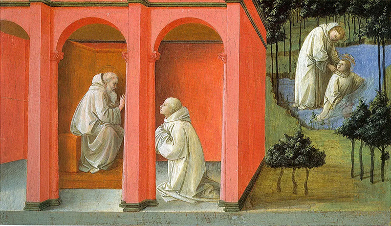 San Benito Ordena a San Mauro que rescate a San Placidius - Fra Filippo Lippi