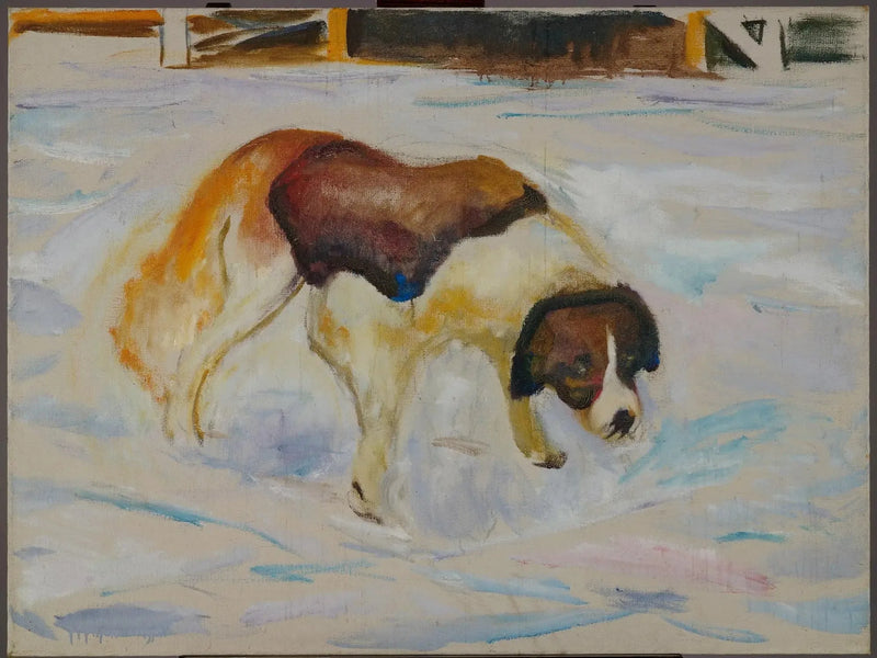 San Bernardo en la nieve - Edvard Munch