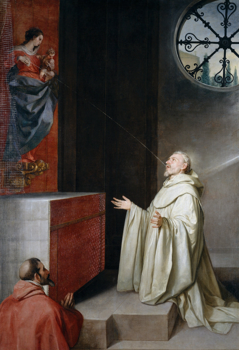 San Bernardo y la Virgen - Alonso Cano