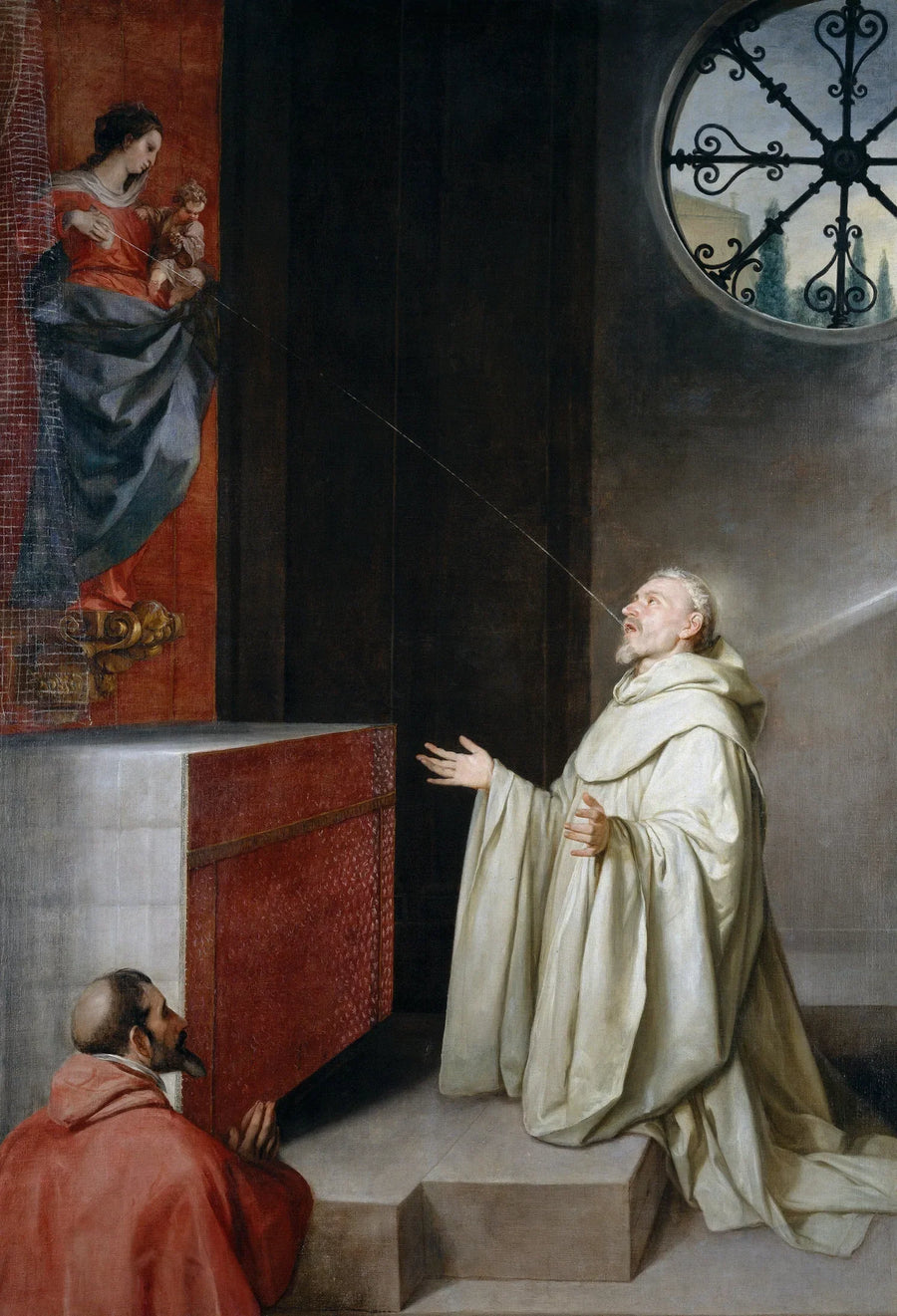 San Bernardo y la Virgen - Alonso Cano