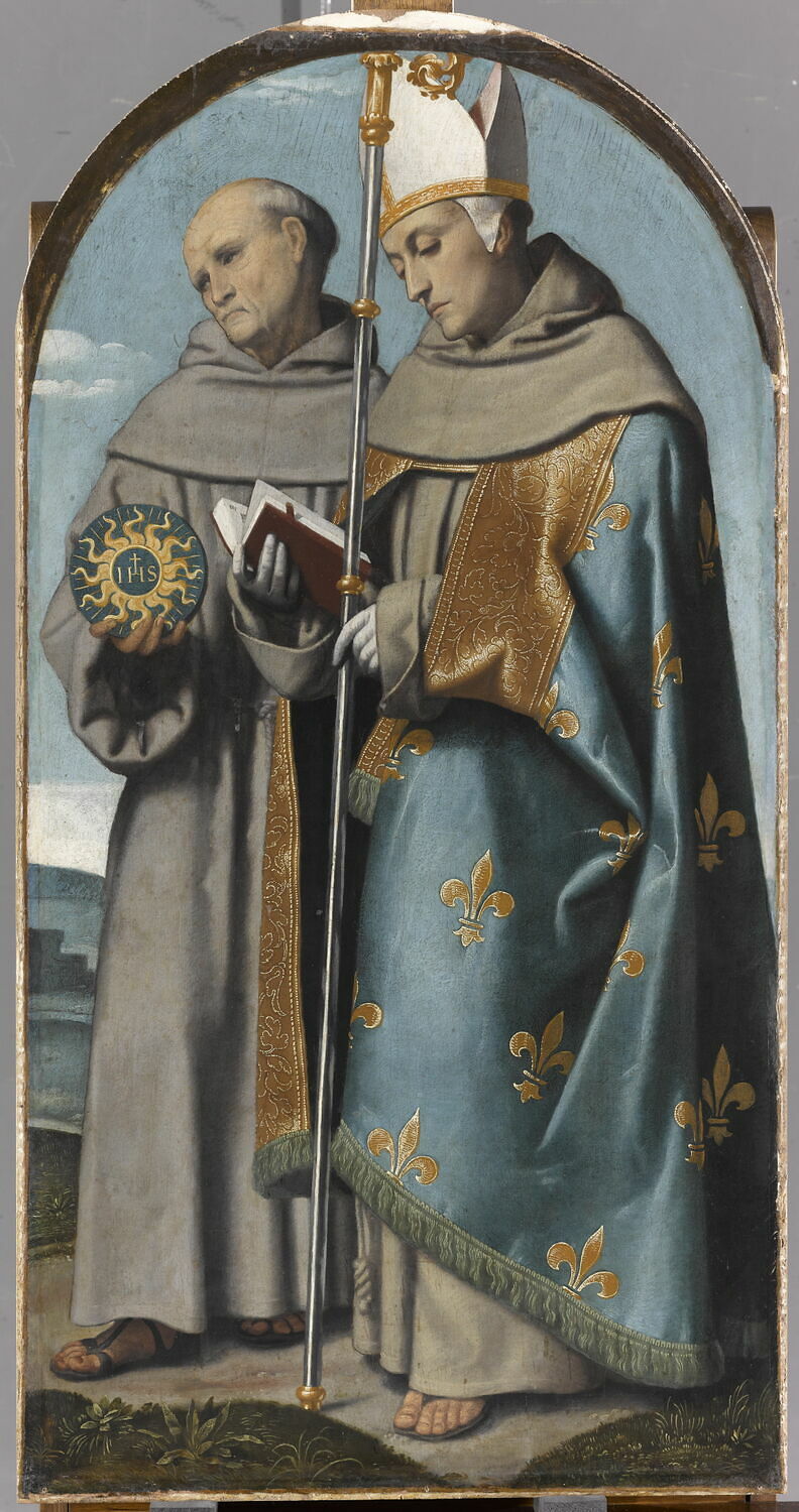 San Bernardino de Siena y San Luis de Toulouse - Alessandro Bonvicino