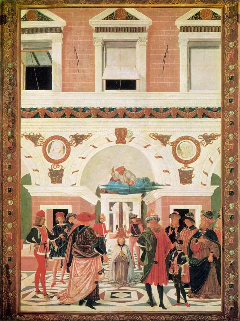 San Bernardino devuelve la vista a un ciego - Pietro Perugino