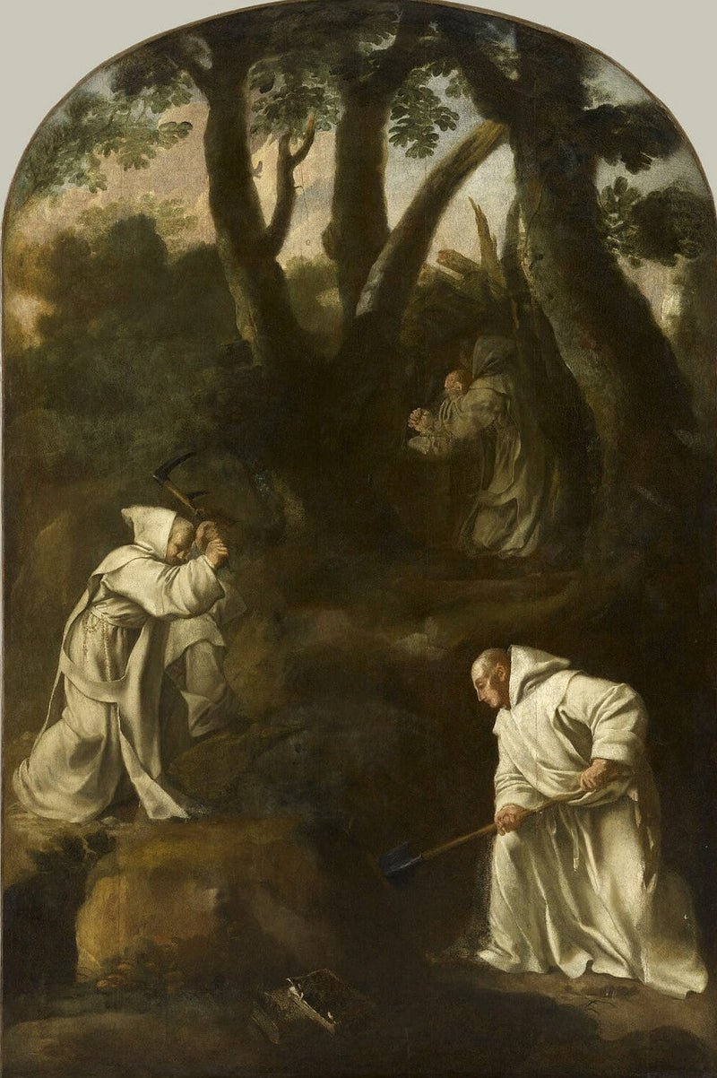 San Bruno en oración en su oratorio - Eustache Le Sueur