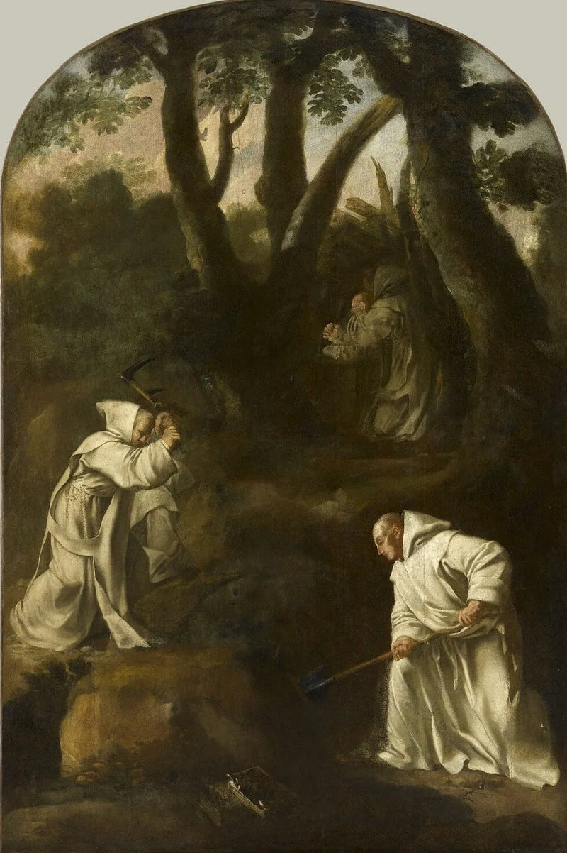 San Bruno en oración en su oratorio - Eustache Le Sueur