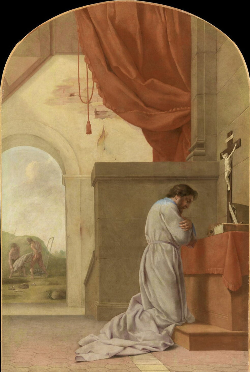 San Bruno en oración - Eustache Le Sueur