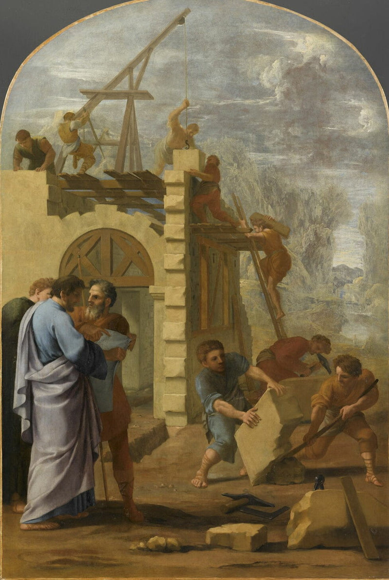 San Bruno construye el monasterio - Eustache Le Sueur