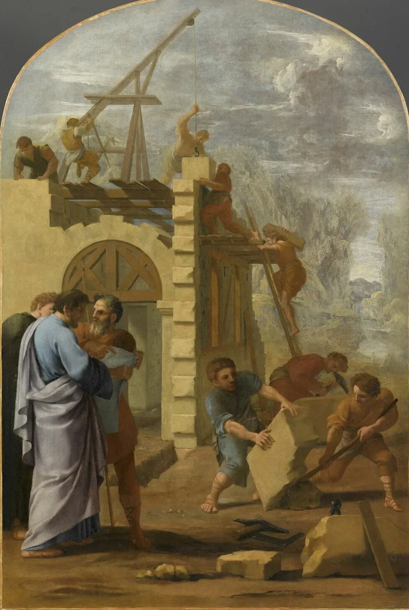 San Bruno construye el monasterio - Eustache Le Sueur