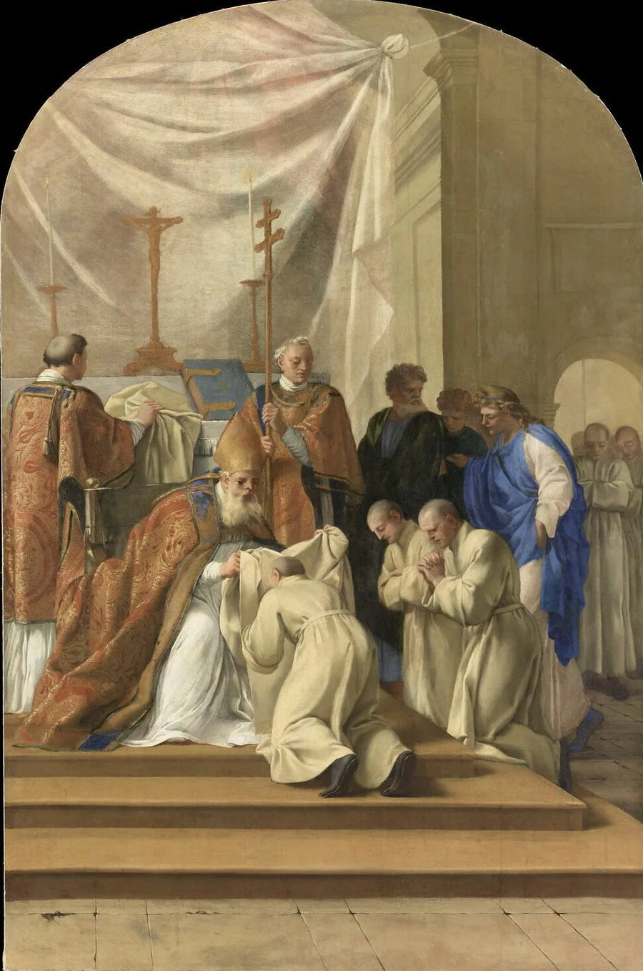 San Bruno viste el hábito monástico - Eustache Le Sueur