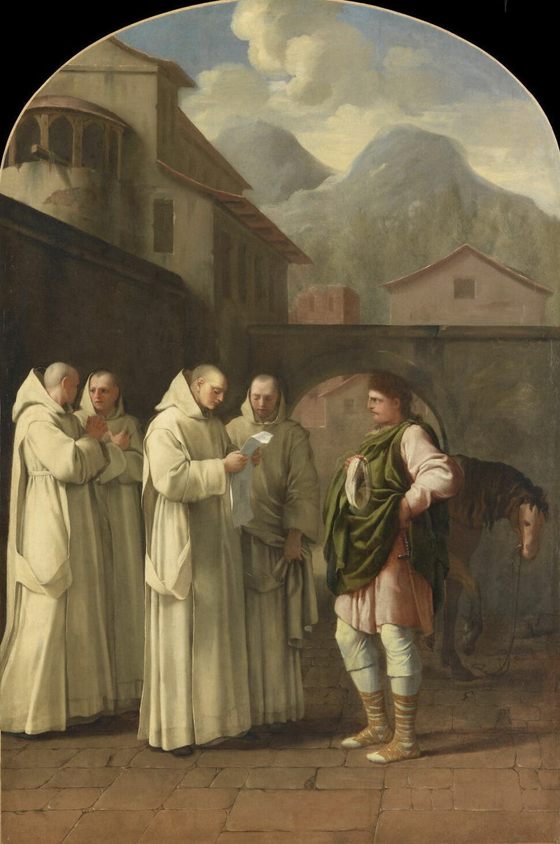 San Bruno recibe un mensaje del papa - Eustache Le Sueur