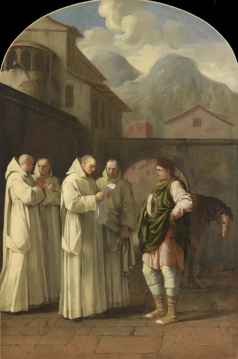 San Bruno recibe un mensaje del papa - Eustache Le Sueur