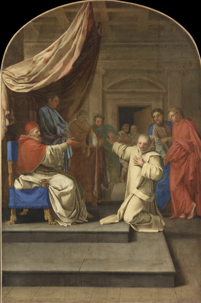 San Bruno rechaza la archidiócesis de Reggio que le ofrece Urbano II - Eustache Le Sueur