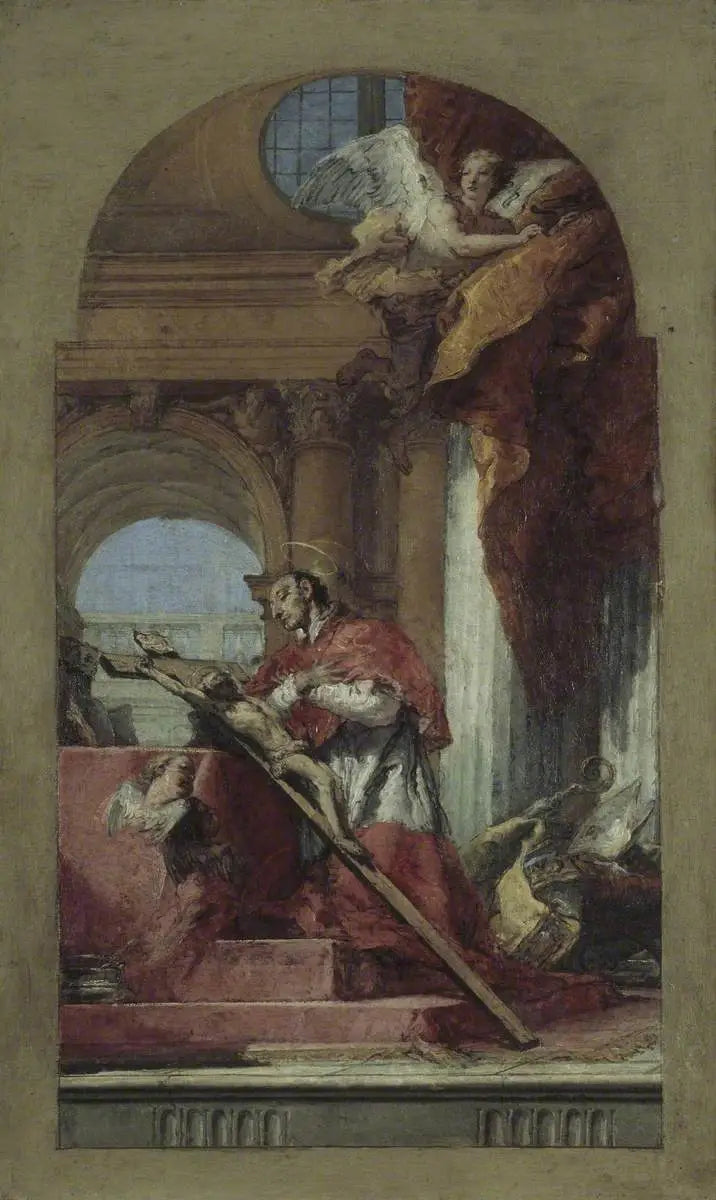 San Carlos Borromeo meditando sobre la Cruz - Giovanni Battista Tiepolo