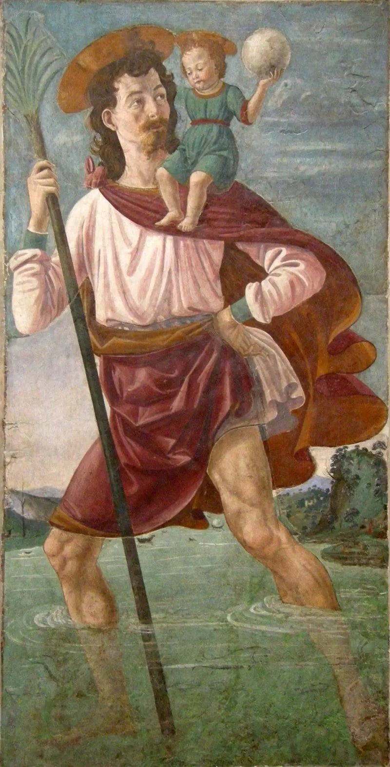 San Cristóbal con el Niño Jesús - Domenico Ghirlandaio