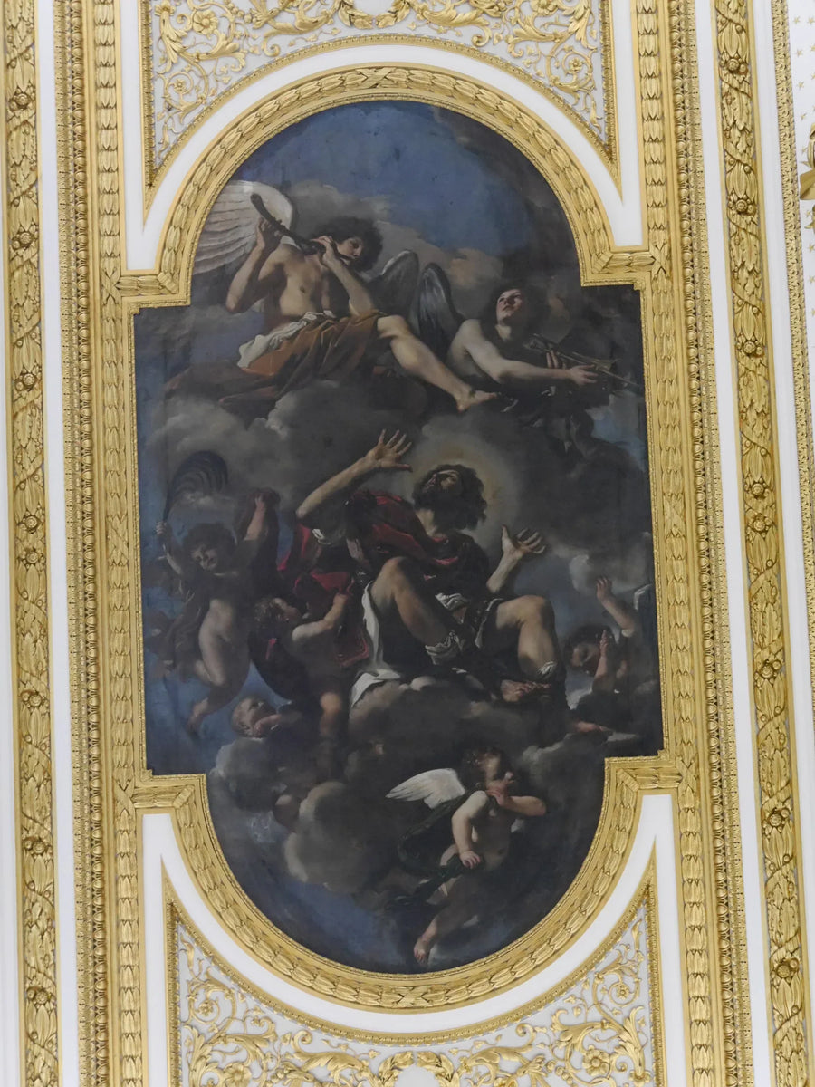 San Crisógono llevado al cielo por los ángeles - Guercino