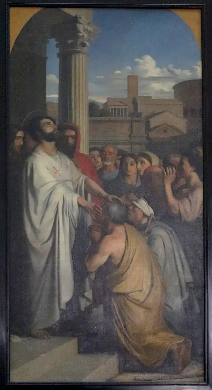 San Clair sanando a los ciegos - Hippolyte Flandrin