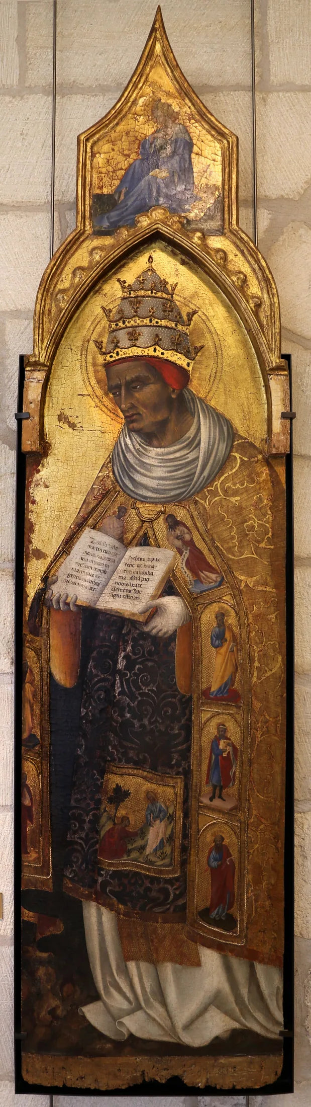 San Clemente (arriba: La Virgen de la Anunciación) - Giovanni di Paolo