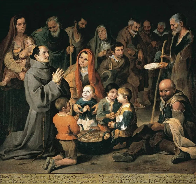 San Dídaco de Alcalá alimentando a los pobres - Bartolomé Esteban Murillo