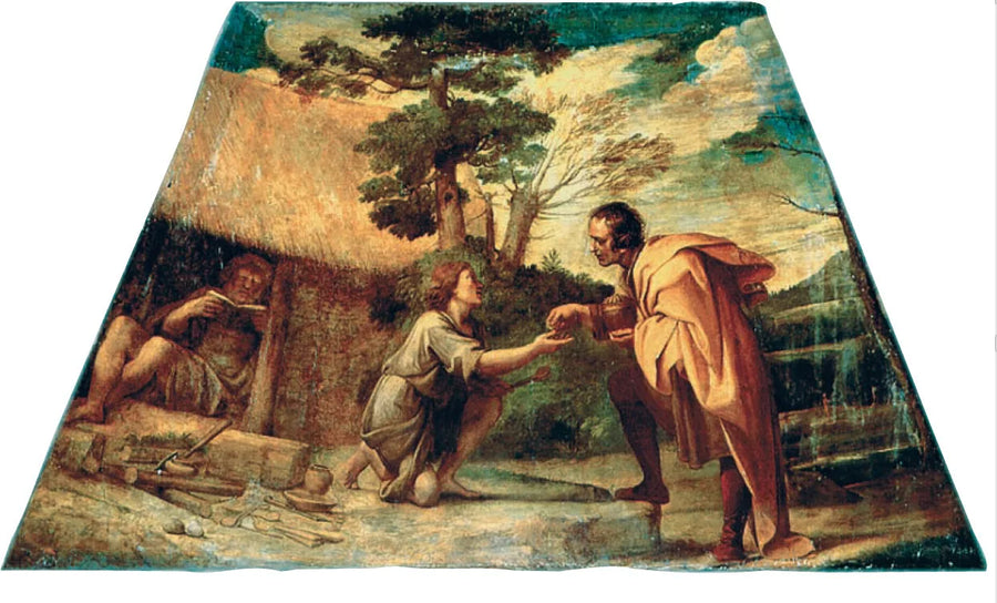 San Dídaco de Alcalá recibiendo la limosna - Annibale Carracci