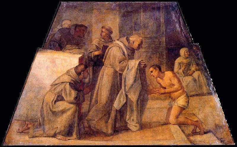 San Didaque de Alcalá recibiendo la vestimenta franciscana - Annibale Carracci