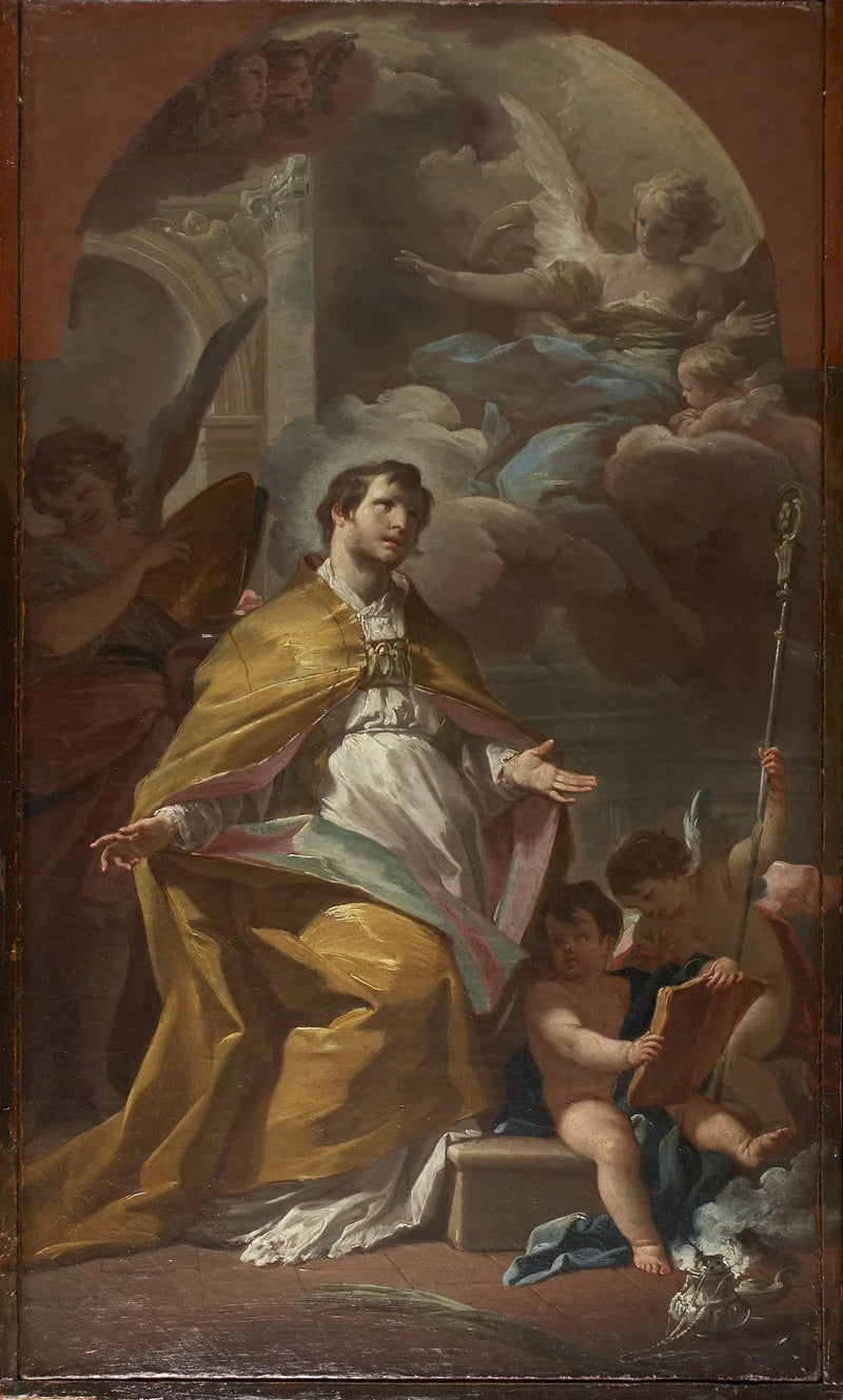 San obispo en oración - Corrado Giaquinto