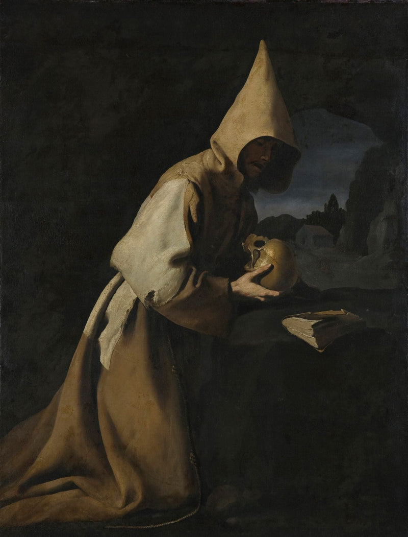 San Francisco arrodillado en meditación - Francisco de Zurbarán