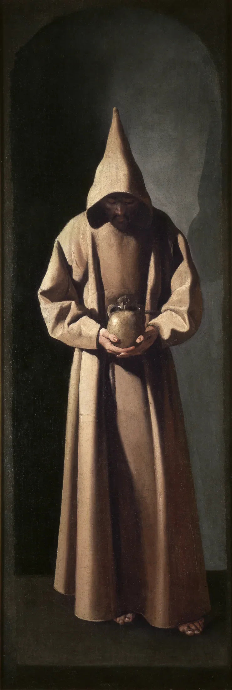 San Francisco contemplando un cráneo - Francisco de Zurbarán