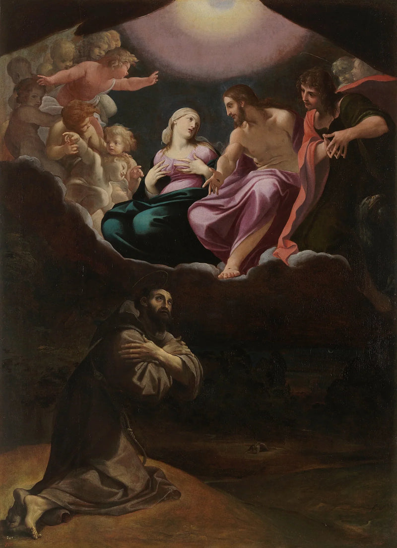 San Francisco de Asís en la Porciúncula - Ludovico Carracci