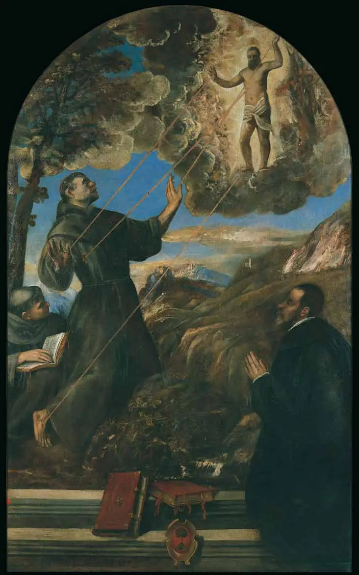 San Francisco de Asís recibiendo los estigmas - Tiziano