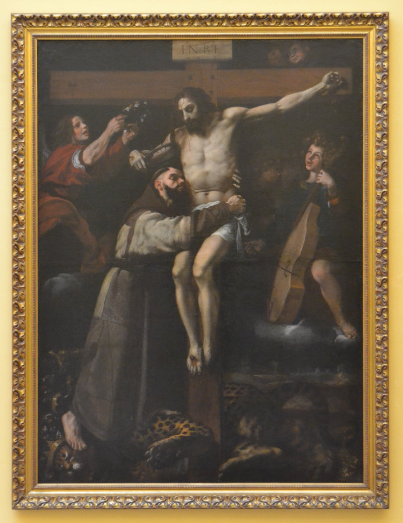 San Francisco de Asís abrazando a Cristo en la cruz - Francisco Ribalta