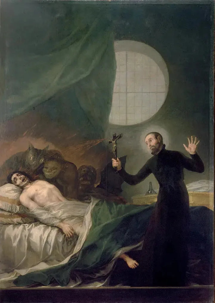 San Francisco de Borja y el moribundo impenitente - Francisco de Goya