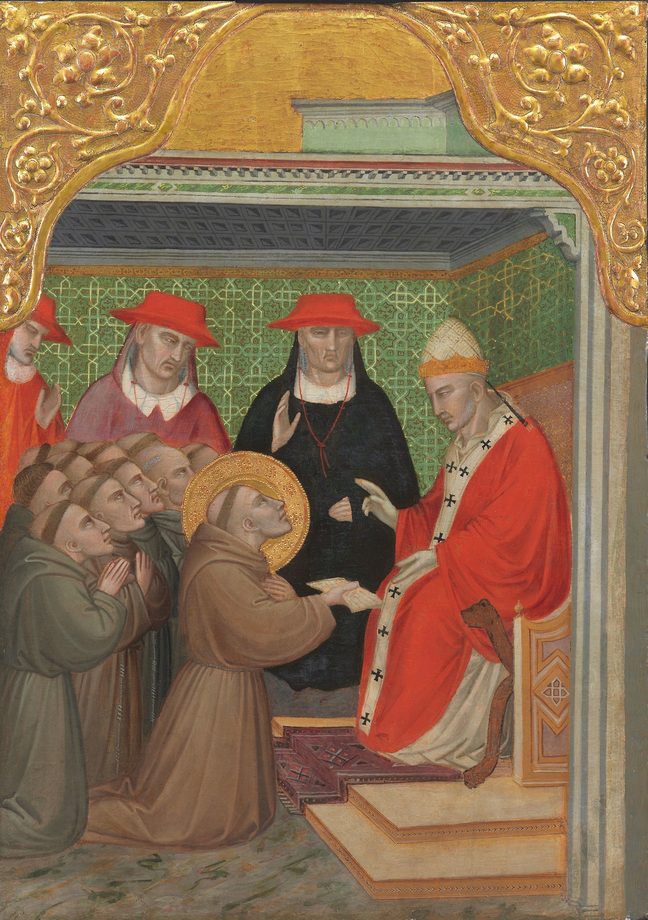 Saint François devant le Pape (Confirmation de la Règle franciscaine) - Spinello Aretino image 1 reproduction artisanale de tableau