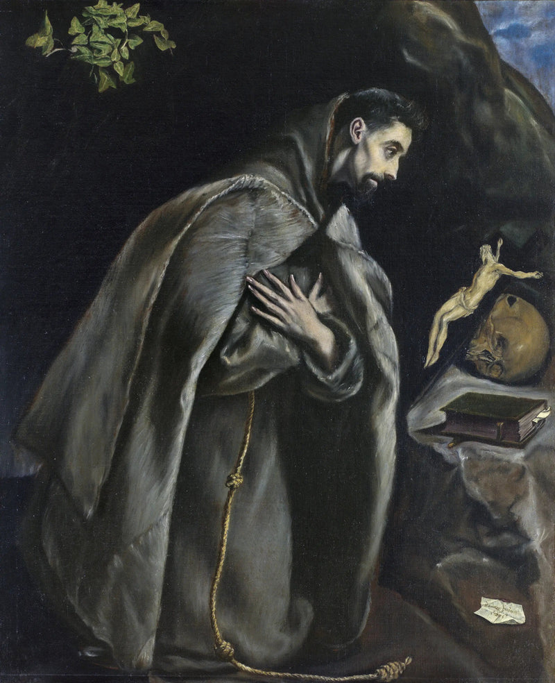 San Francisco en oración ante el crucifijo - El Greco