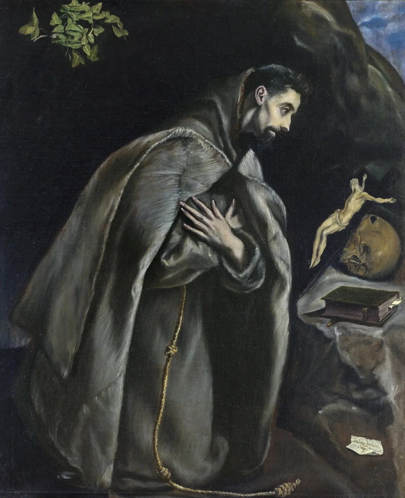 San Francisco en oración ante el crucifijo - El Greco