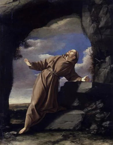 San Francisco recibiendo los estigmas - Orazio Gentileschi