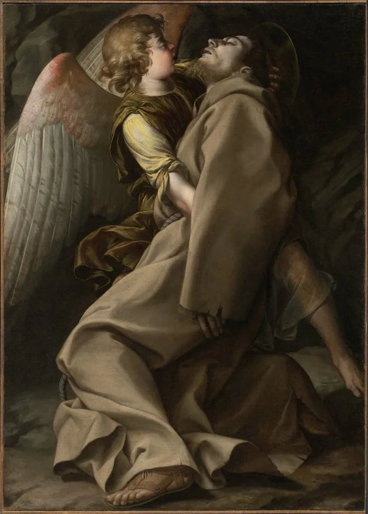 San Francisco sostenido por un ángel - Orazio Gentileschi