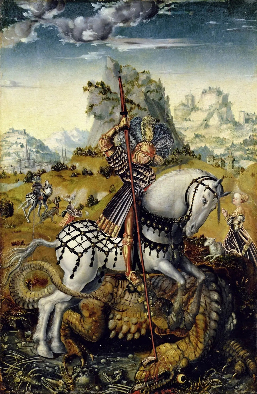 San Jorge a caballo - Lucas Cranach el Viejo