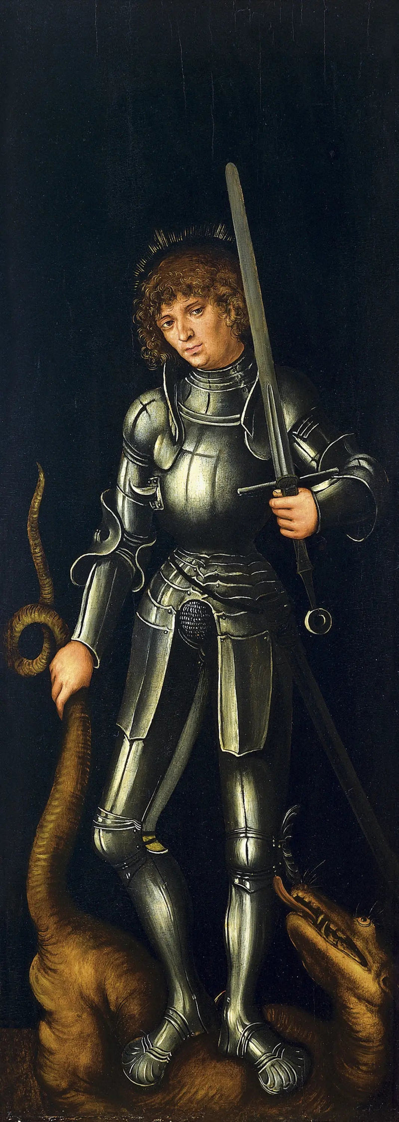 San Jorge (ala exterior derecha) - Lucas Cranach el Viejo