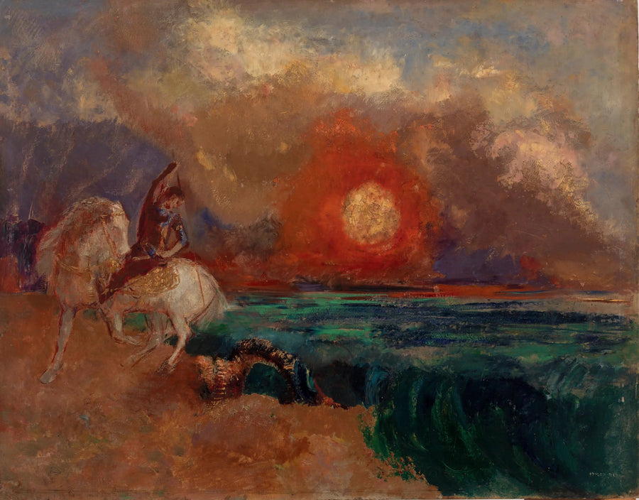 San Jorge y el Dragón (San Jorge y el dragón) - Odilon Redon