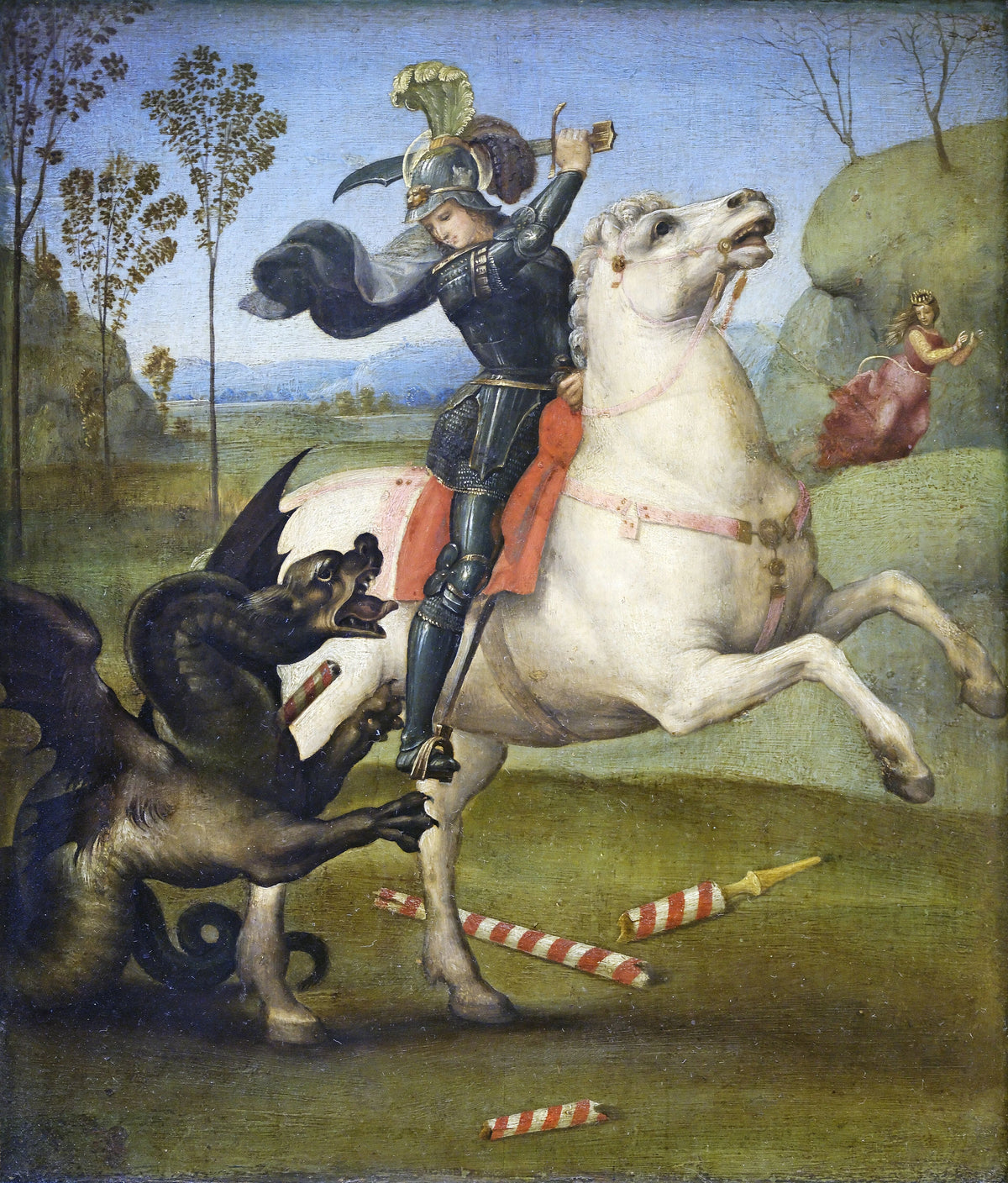 San Jorge luchando con el dragón, alrededor de 1503-1505 - Raphaël