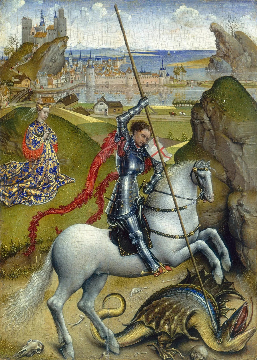 San Jorge matando al dragón - Rogier van der Weyden