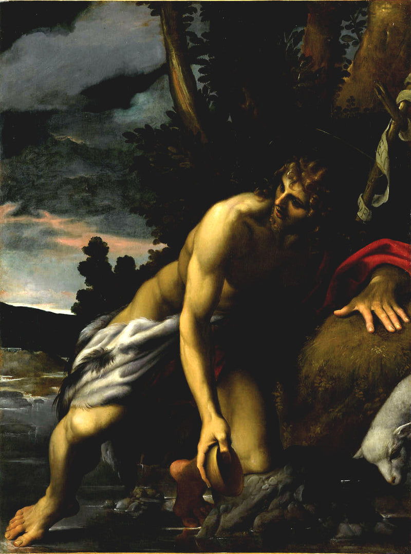 San Juan Bautista en la fuente - Ludovico Carracci