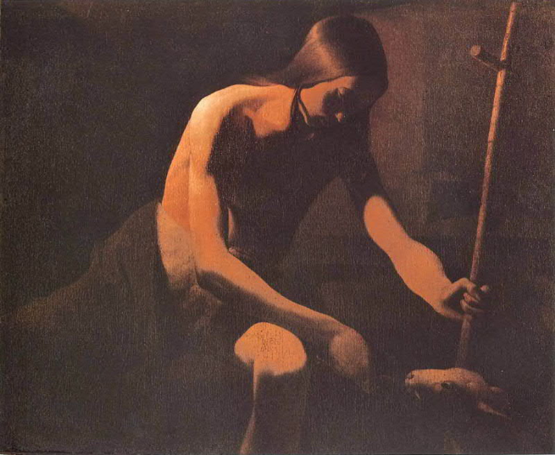 San Juan Bautista en el desierto - Georges de La Tour