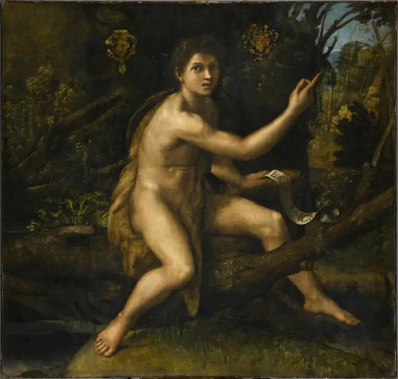 Saint Jean Baptiste dans le désert - Raphaël Sanzio image 1 reproduction de peinture à l’huile