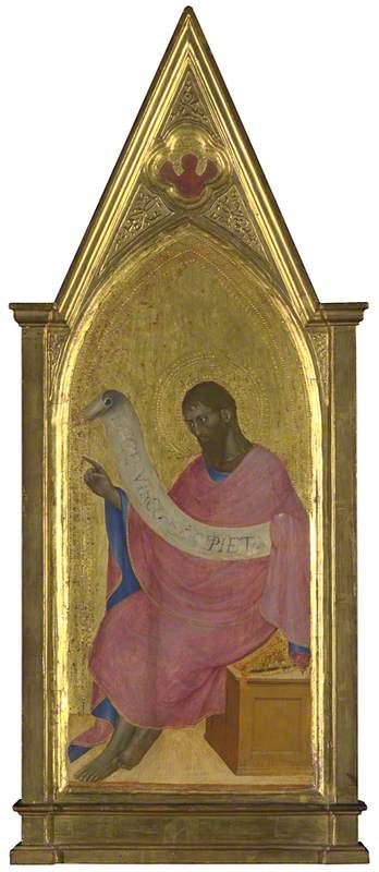 San Juan Bautista: Cartel del pináculo derecho - Giovanni da Milano