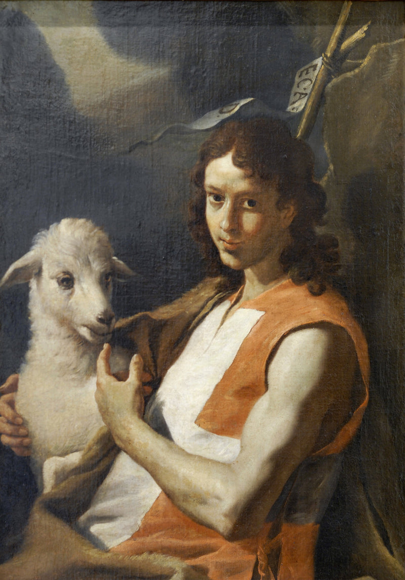 San Juan Bautista llevando la túnica roja de la Orden de San Juan - Mattia Preti