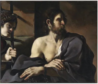San Juan Bautista visitado en prisión por Salomé - Guercino