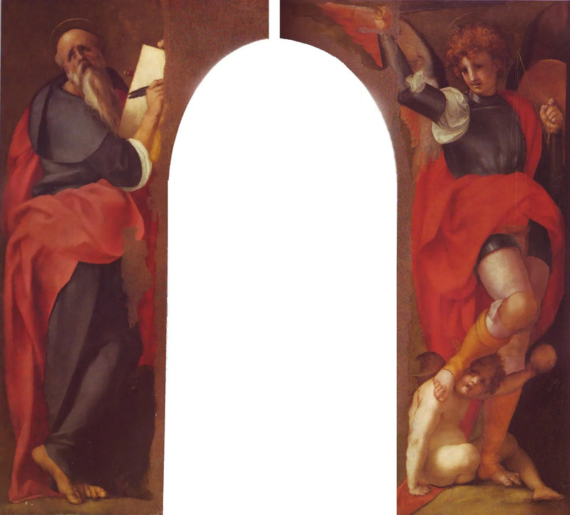 San Juan Evangelista y el Arcángel Miguel - Pontormo